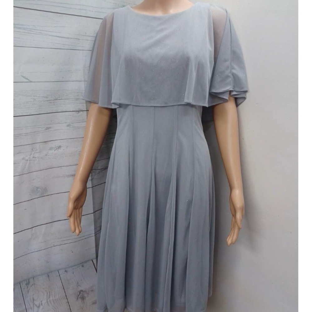 Elegant Blue Grey Women's Dress